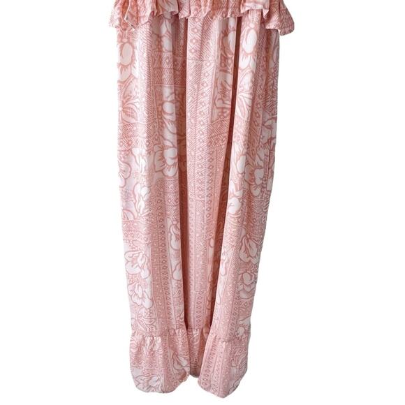 Frances Hart Smocked Dress Ruffle Sleeve Long maxi midi maternity‎ Sz XS - Picture 3 of 9